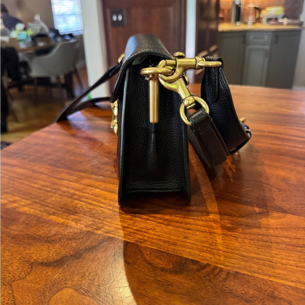 Coach Black and Gold Clutch with Signature 'C' Hardware - Tabby 26 - Picture 2 of 5